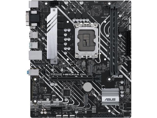 ASUS PRIME H610M-A D4-CSM LGA 1700 (Intel 12th & 13th Gen) Micro-ATX Commercial Motherboard (PCIe 4.0, DDR4, 2xM.2 slots, 1Gb LAN, rear USB 3.2...