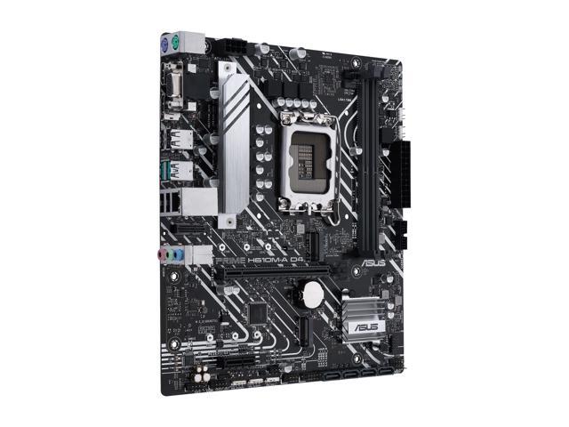 ASUS PRIME H610M-A D4-CSM LGA 1700 (Intel 12th & 13th Gen) Micro-ATX Commercial Motherboard (PCIe 4.0, DDR4, 2xM.2 slots, 1Gb LAN, rear USB 3.2...