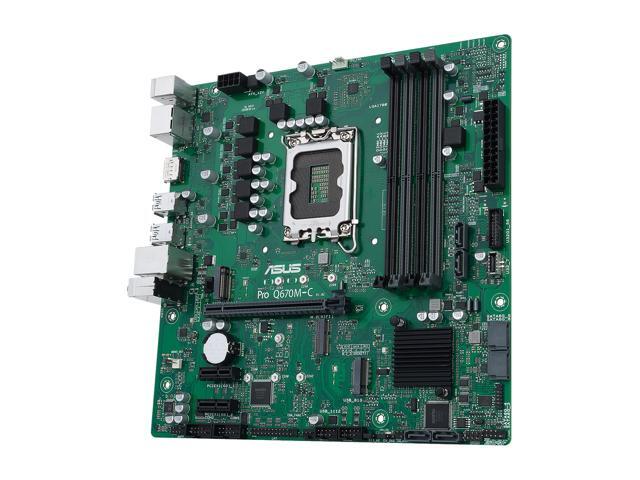 ASUS Pro Q670M-C-CSM LGA 1700 (Intel 12th & 13th Gen & Intel vPro) mATX Commercial Motherboard (PCIe 4.0, DDR5 4800, 2xNVMe SSD M.2 slots, 4xUSB...