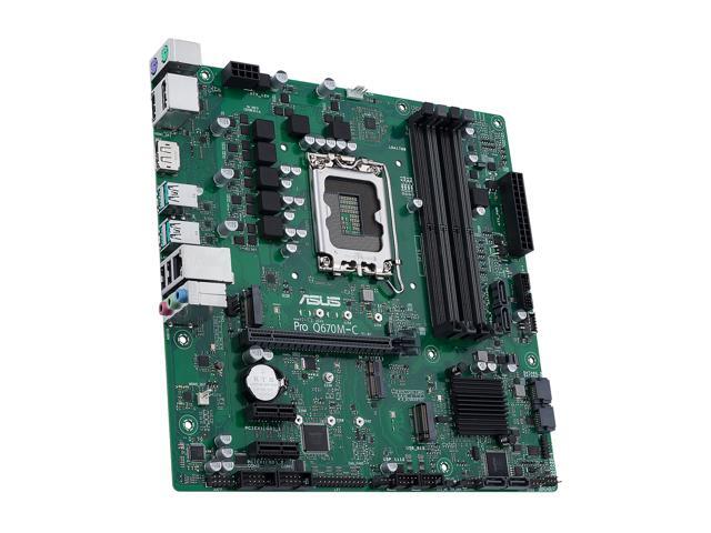 ASUS Pro Q670M-C-CSM LGA 1700 (Intel 12th & 13th Gen & Intel vPro) mATX Commercial Motherboard (PCIe 4.0, DDR5 4800, 2xNVMe SSD M.2 slots, 4xUSB...