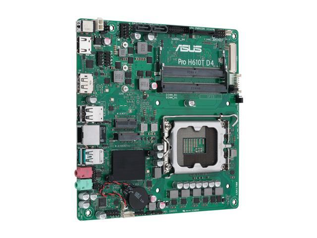 ASUS Pro H610T D4-CSM LGA 1700 (Intel 12th & 13th Gen & Intel vPro) TCO-optimized Commercial Motherboard (PCIe 4.0, DP, LVDS, SO-DIMM DDR4 3200,...