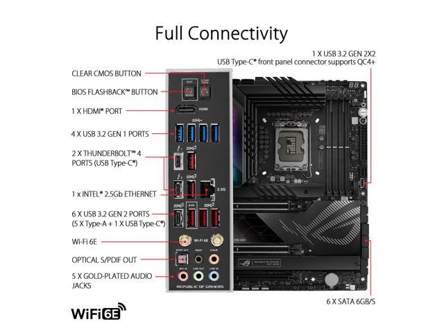 ASUS ROG Maximus Z790 Hero (WiFi 6E) LGA 1700(Intel 14th & 13th & 12th Gen) ATX gaming motherboard(PCIe 5.0,DDR5,20+1power stages,2.5Gb LAN,...