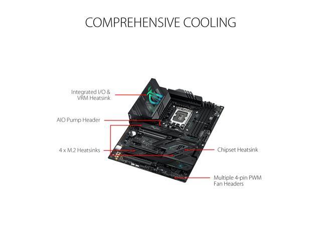 ASUS ROG Strix Z790-F Gaming WiFi 6E LGA 1700(Intel 14th & 13th &12th Gen) ATX gaming motherboard(16 + 1 power stages,DDR5,four M.2 slots, PCIe...