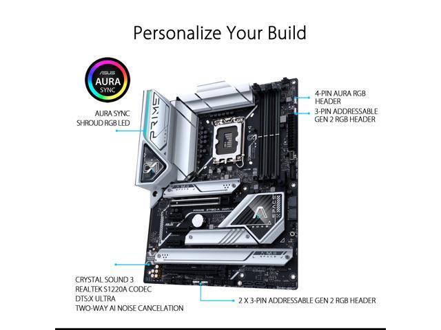 ASUS Prime Z790-A WiFi 6E LGA 1700(Intel14th &13th & 12th Gen) ATX motherboard (16+1 DrMOS,PCIe 5.0,DDR5,4x M.2 slots,Intel 2.5 Gb LAN,USB 3.2 Gen...