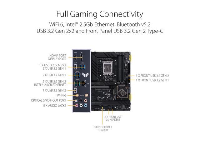 ASUS TUF Gaming Z790-Plus WiFi D4 LGA 1700(Intel14th & 13th &12th Gen) ATX gaming motherboard(PCIe 5.0, DDR4,4xM.2 Slots,16+1 DrMOS, WiFi 6,Intel ...