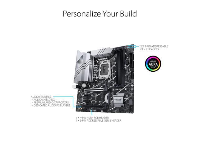 ASUS Prime Z790M-Plus D4 LGA 1700(Intel 14th & 13th & 12th Gen) microATX motherboard (PCIe 5.0, 3xM.2 slots, 10+1 DrMOS, DDR4,1 Gb LAN, DP, USB...