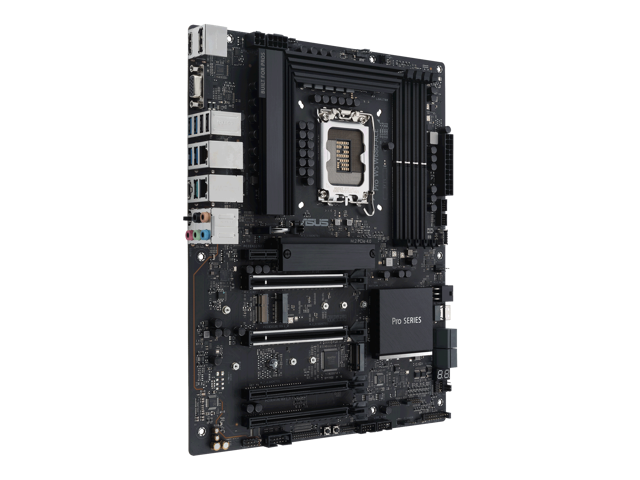Pro WS W680-ACE Intel W680 LGA 1700 ATX workstation motherboard, dual PCIe 5.0x16 slot, DDR5, ECC memory and XMP support, dual Intel 2.5 Gb Lan,...