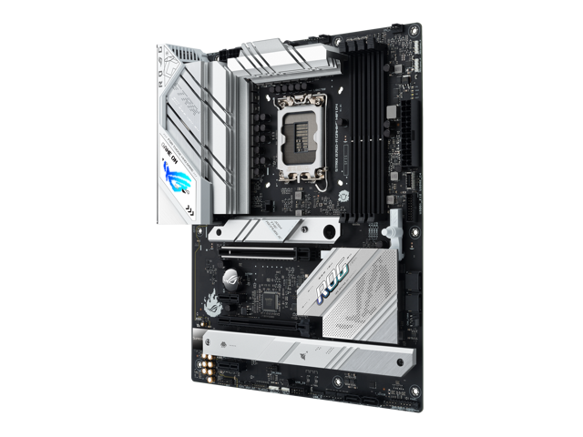 ASUS ROG Strix B760-A Gaming WiFi D4 Intel B760 (13th and 12th Gen) LGA 1700 white ATX motherboard, 12 + 1 power stages, DDR4, PCIe 5.0, three...