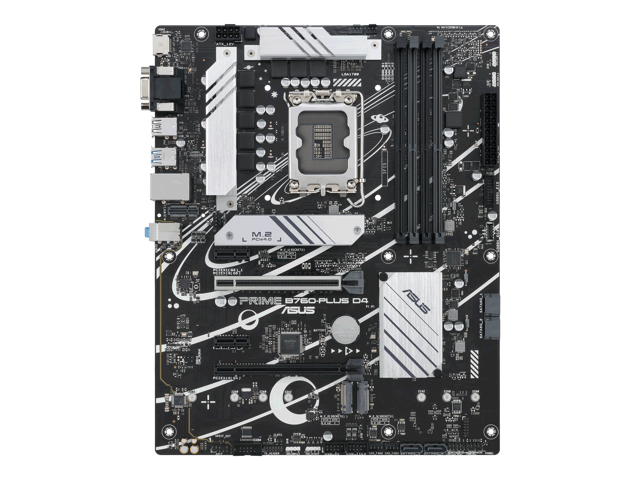ASUS Prime B760-PLUS D4 Intel B760(13th and 12th Gen) LGA 1700 ATX motherboard with PCIe 5.0, three PCIe 4.0 M.2 slots, DDR4, Realtek 2.5Gb...