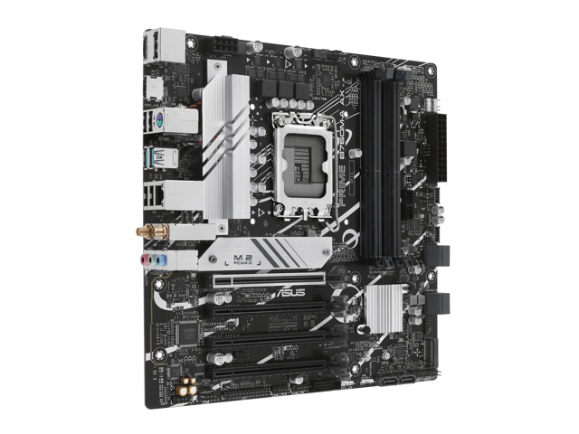 ASUS PRIME B760M-A AX LGA 1700(Intel 12th & 13th Gen) microATX motherboard (PCIe 4.0, 2xM.2 slots, DDR5,Realtek 2.5 Gb LAN,WiFi 6, DP,rear USB 3.2...