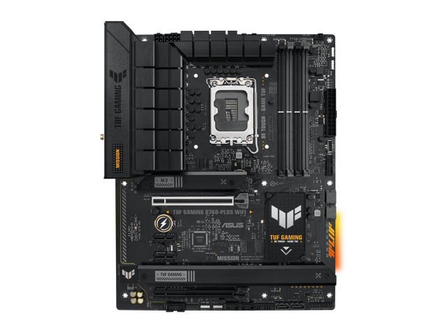 ASUS TUF GAMING B760-PLUS WIFI Intel B760 (14th, 13th and 12th Gen) LGA 1700 ATX motherboard with PCIe 5.0, three PCIe 4.0 M.2 slots, DDR5,...