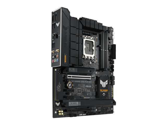 ASUS TUF GAMING B760-PLUS WIFI Intel B760 (14th, 13th and 12th Gen) LGA 1700 ATX motherboard with PCIe 5.0, three PCIe 4.0 M.2 slots, DDR5,...