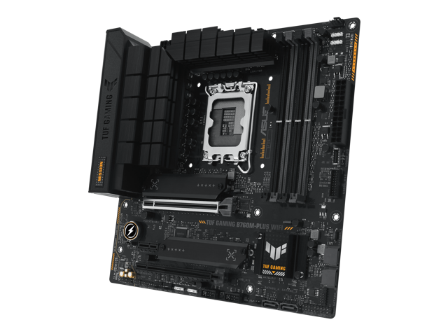 ASUS TUF GAMING B760M-PLUS WIFI Intel B760 (13th and 12th Gen) LGA 1700 mATX motherboard with PCIe 5.0, 2xPCIe 4.0 M.2 slots, DDR5, Realtek 2.5Gb...