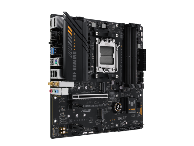 ASUS TUF GAMING A620M-PLUS WiFi AMD AM5 Ryzen7000 microATX gaming motherboard DDR5, PCIe 4.0, 2xM.2 slots,2.5Gb Ethernet,Wi-Fi 6, 2 x DisplayPort,...