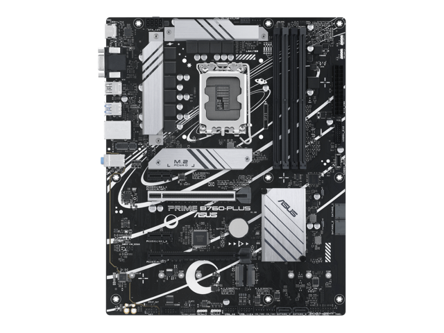 ASUS Prime B760-PLUS Intel B760(13th and 12th Gen) LGA 1700 ATX motherboard with PCIe 5.0, DDR5, 3x PCIe 4.0 M.2 slots, Realtek 2.5Gb Ethernet,...