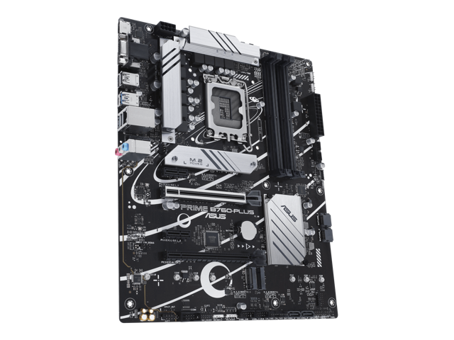 ASUS Prime B760-PLUS Intel B760(13th and 12th Gen) LGA 1700 ATX motherboard with PCIe 5.0, DDR5, 3x PCIe 4.0 M.2 slots, Realtek 2.5Gb Ethernet,...