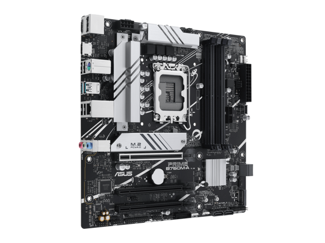 ASUS PRIME B760M-A Intel B760 (LGA 1700)(13th and 12th Gen) mATX motherboard, PCIe 4.0,DDR5, two M.2 slots, Realtek 2.5Gb Ethernet, DisplayPort,...