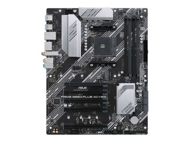 ASUS Prime B550-PLUS AC-HES AMD AM4 (3rd Gen Ryzen) ATX motherboard (dual M.2, PCIe 4.0, WIFI 5, 1 Gb Ethernet, DisplayPort/HDMI, SATA 6 Gbps, USB...