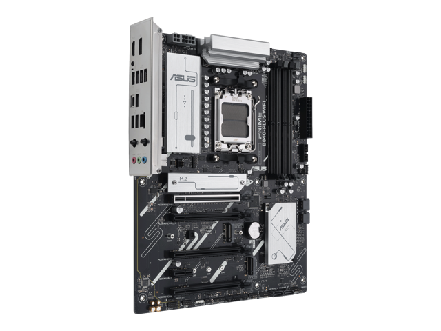 ASUS - PRIME B840-PLUS WIFI (Socket AM5) AMD B840 ATX DDR5 Wi-Fi 6E Motherboard - White - image 3