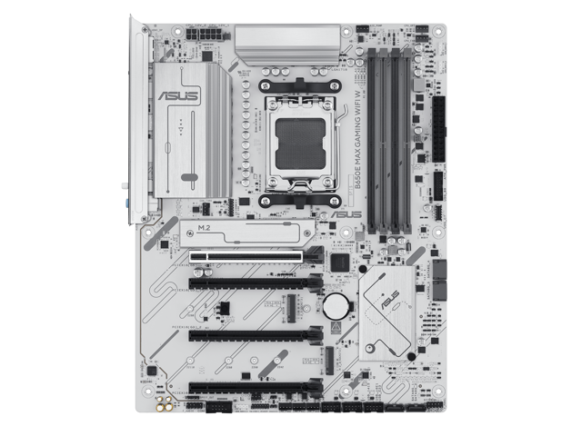 ASUS B650E MAX GAMING WIFI W - AMD B650 AM5, PCIe 5.0, ATX Motherboard, White PCB, DDR5, 3x M.2, Wi-Fi 6E, 2.5Gb LAN, USB 10Gbps Type-C,...