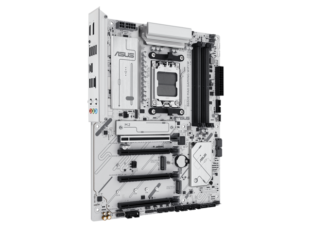 ASUS B650E MAX GAMING WIFI W - AMD B650 AM5, PCIe 5.0, ATX Motherboard, White PCB, DDR5, 3x M.2, Wi-Fi 6E, 2.5Gb LAN, USB 10Gbps Type-C,...