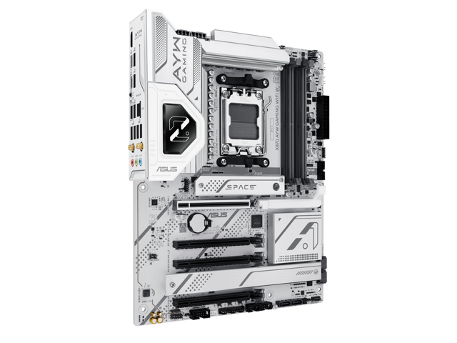 ASUS - X870 AYW GAMING (Socket AM5) AMD X870 ATX DDR5 Wi-Fi 6 AX Motherboard - White - image 5