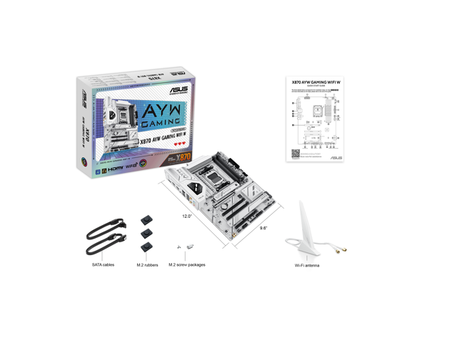 ASUS - X870 AYW GAMING (Socket AM5) AMD X870 ATX DDR5 Wi-Fi 6 AX Motherboard - White - image 6