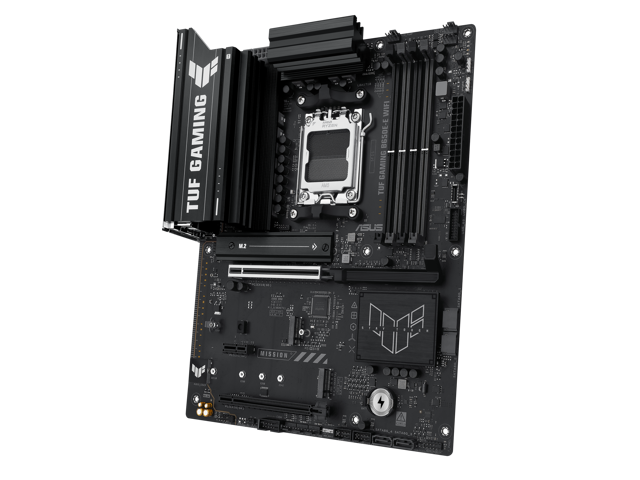 ASUS TUF GAMING B650E-E WIFI AMD AM5 B650 ATX motherboard, 8+2+1 80A DrMOS stage, DDR5, PCIe 5.0 Ready, 3x M.2, Wi-Fi 6E, 2.5 Gb LAN, DisplayPort,...