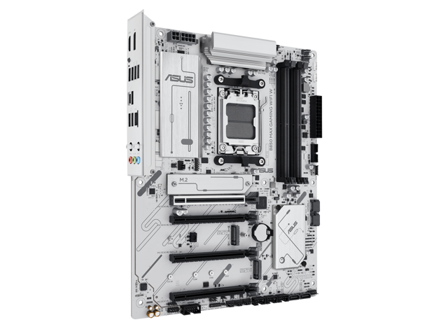 Open Box - ASUS B850 MAX GAMING WIFI W - AMD AM5 ATX Motherboard, White PCB, DDR5, PCIe 5.0 Ready, 3x M.2, Wi-Fi 6E, 2.5Gb LAN, USB 10Gbps Type-C,...