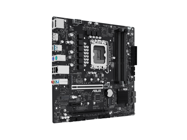 ASUS PRO B860M-CT-CSM Intel B860 (LGA 1851) mATX Motherboard, PCIe 5.0, DDR5, 2x M.2, Intel 1G LAN, 2x DP, HDMI, USB Type-C, TPM IC Onboard with...