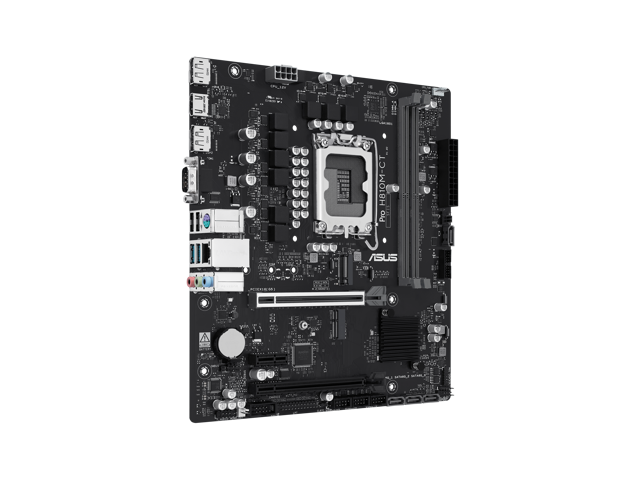ASUS PRO H810M-CT-CSM Micro-ATX Intel H810 Business Motherboard, Intel Core Ultra Processors (Series 2) Ready, DDR5, M.2, HDMI with Enhanced...