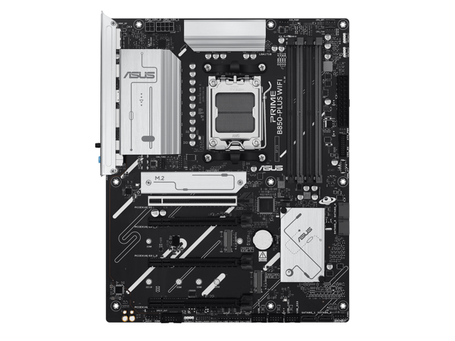 ASUS PRIME B850-PLUS WIFI AMD AM5 AMD B850 ATX motherboard, DDR5, PCIe 5.0 Ready, 3x M.2, Wi-Fi 6E, 2.5Gb LAN, DisplayPort, HDMI, USB 10Gbps Type-A...
