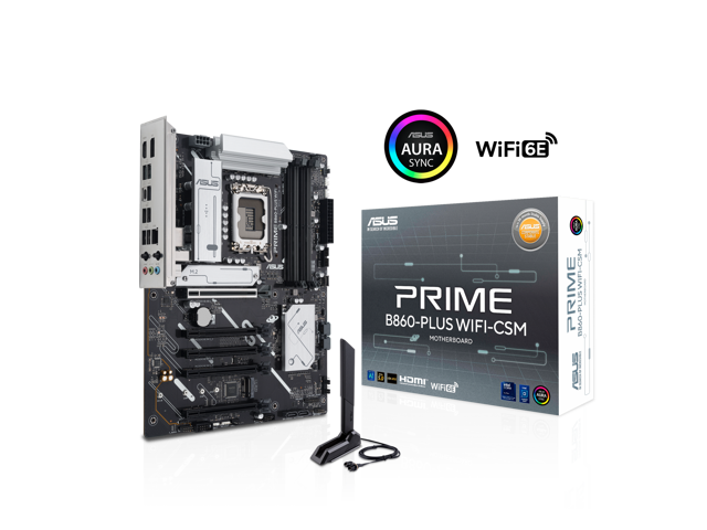 Open Box - ASUS PRIME B860-PLUS WIFI-CSM B860 LGA 1851 ATX motherboard, Intel Core Ultra Series 2 Ready, Advanced AI, DDR5, PCIe 5.0, HDMI, USB...