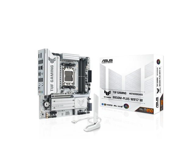 ASUS - TUF Gaming B850M-PLUS (Socket AM5) AMD B850 Micro-ATX Wi-Fi 7 BE Motherboard - White - image 10