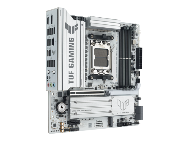 ASUS - TUF Gaming B850M-PLUS (Socket AM5) AMD B850 Micro-ATX Wi-Fi 7 BE Motherboard - White - image 8