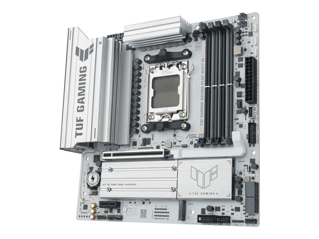 ASUS - TUF Gaming B850M-PLUS (Socket AM5) AMD B850 Micro-ATX Wi-Fi 7 BE Motherboard - White - image 11