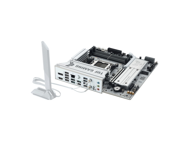 ASUS - TUF Gaming B850M-PLUS (Socket AM5) AMD B850 Micro-ATX Wi-Fi 7 BE Motherboard - White - image 7
