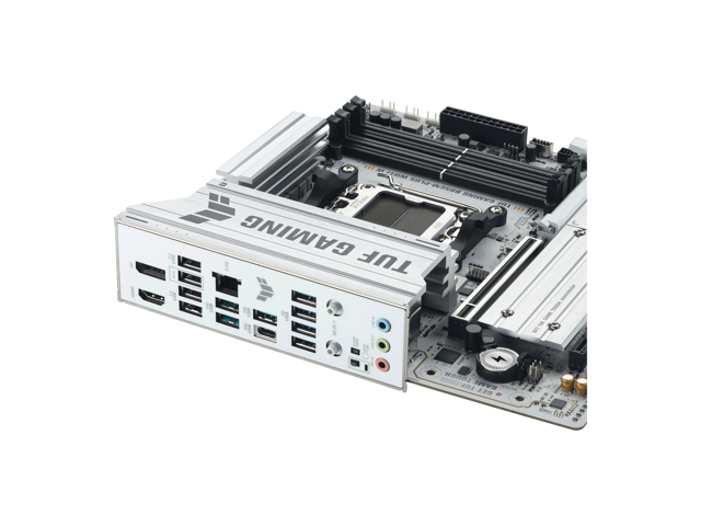 ASUS - TUF Gaming B850M-PLUS (Socket AM5) AMD B850 Micro-ATX Wi-Fi 7 BE Motherboard - White - image 4
