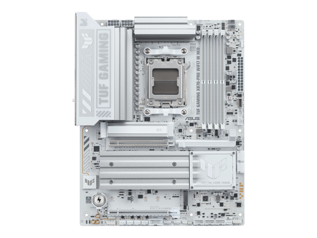 ASUS TUF GAMING X870-PRO WIFI7 W NEO AMD ATX motherboard, 16+2+1 power stages, DDR5 with NitroPath DRAM Technology and AEMP, four M.2 slots, PCIe...