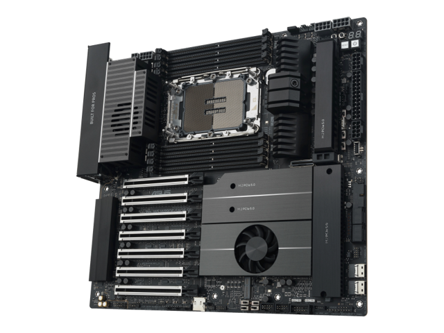 ASUS Pro WS W890E-SAGE SE Intel W890 (LGA 4710-2) EEB workstation motherboard, PCIe 5.0 x16, M.2, MCIO, SlimSAS, 2x 10Gb LAN, Server-grade Remote...