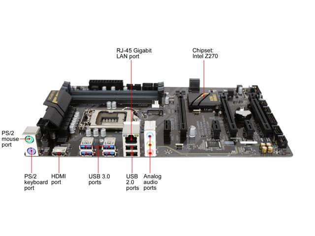 GIGABYTE GA-Z270P-D3 (rev. 1.0) LGA 1151 ATX Motherboards - Intel