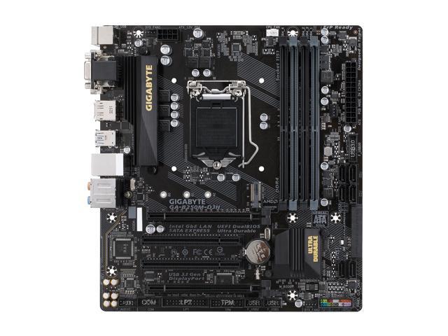 GIGABYTE GA-B250M-D3H (rev. 1.0) LGA 1151 Micro ATX Motherboards - Intel