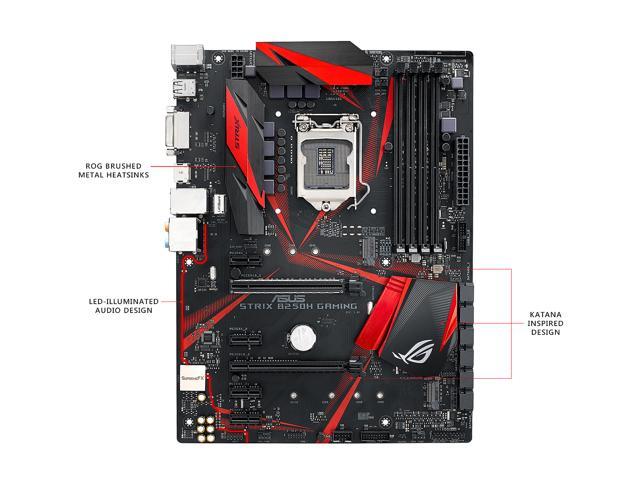 ASUS ROG STRIX B250H GAMING LGA1151 DDR4 HDMI DVI M.2 B250 ATX Motherboard with USB 3.1