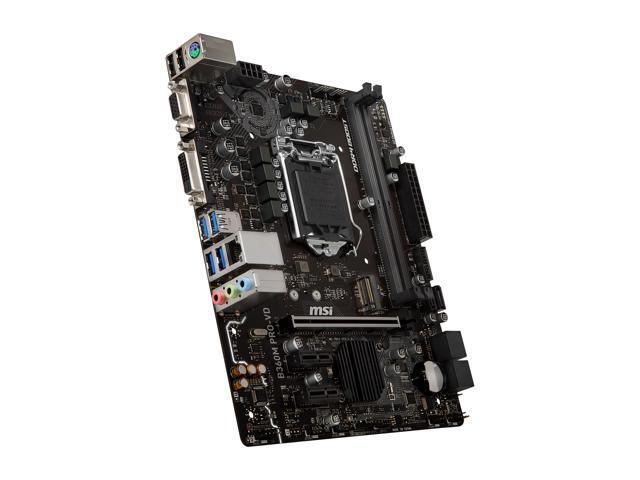 MSI PRO B360M PRO-VD LGA 1151 (300 Series) Micro ATX Intel Motherboard