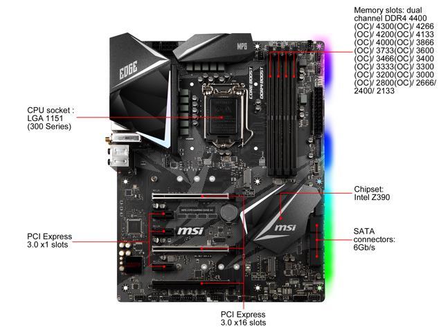 MSI MPG Z390 GAMING EDGE AC LGA 1151 (300 Series) ATX Intel Motherboard