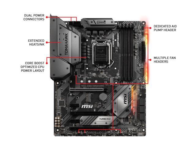 MSI MAG Z390 TOMAHAWK LGA 1151 (300 Series) ATX Intel Motherboard