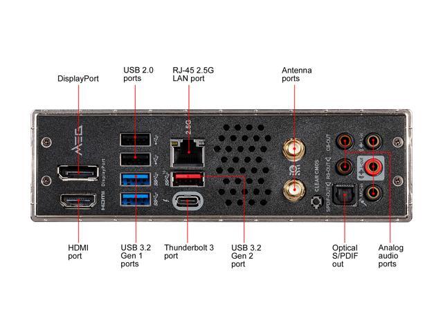 MSI MEG Z490I UNIFY LGA 1200 Mini ITX Intel Motherboard