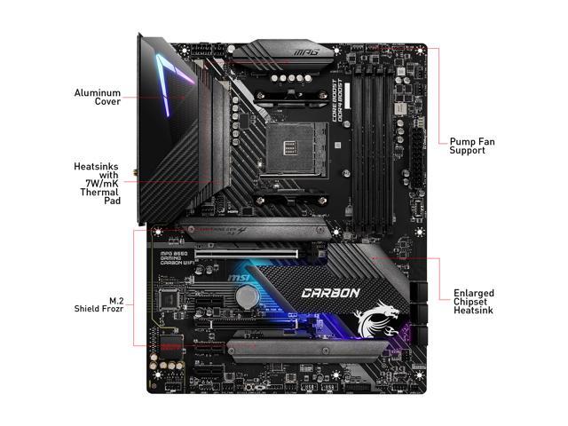 MSI MPG B550 GAMING CARBON WIFI AM4 ATX AMD Motherboard