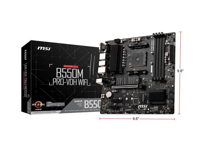 MSI - B550M PRO-VDH WIFI (Socket AM4) AMD B550 MATX DDR4 Wi-Fi 6 Motherboard - Black - image 11