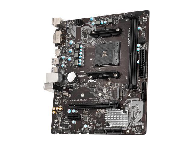 MSI B450M-A PRO MAX AM4 Micro ATX AMD Motherboard